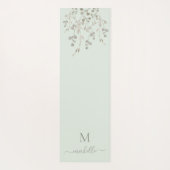 Gepersonaliseerde botanische Waterverf monogram sa Yogamat (Achterkant)