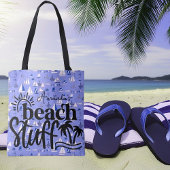 Gepersonaliseerde boten "Beach stuff" Tote Bag