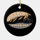Gepersonaliseerde Boulder Colorado ~ De Flatirons Keramisch Ornament (Voorkant)