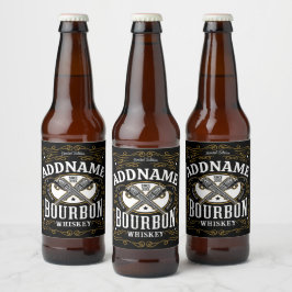 Gepersonaliseerde Bourbon  Pistolen Whiskey Label Bier Etiket