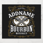 Gepersonaliseerde Bourbon Pistolen Whiskey Label Bier Etiket (Enkel label)