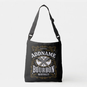 Gepersonaliseerde Bourbon Pistolen Whiskey Label Crossbody Tas