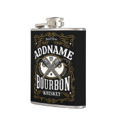 Gepersonaliseerde Bourbon  Pistolen Whiskey Label Heupfles (Links)