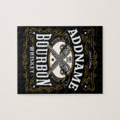 Gepersonaliseerde Bourbon  Pistolen Whiskey Label Legpuzzel (Horizontaal)