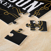 Gepersonaliseerde Bourbon  Pistolen Whiskey Label Legpuzzel (Zijkant)