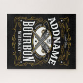 Gepersonaliseerde Bourbon  Pistolen Whiskey Label Legpuzzel (Horizontaal)