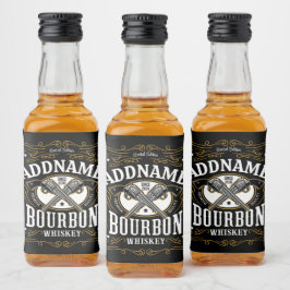 Gepersonaliseerde Bourbon  Pistolen Whiskey Label Likeurfles Etiket