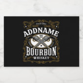Gepersonaliseerde Bourbon Pistolen Whiskey Label Likeurfles Etiket (Enkel label)