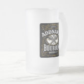 Gepersonaliseerde Bourbon  Pistolen Whiskey Label Matglas Bierpul (Voorkant rechts)