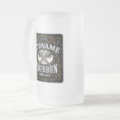 Gepersonaliseerde Bourbon  Pistolen Whiskey Label Matglas Bierpul (Voorkant links)