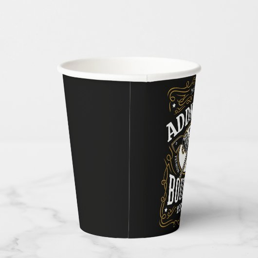 Gepersonaliseerde Bourbon  Pistolen Whiskey Label Papieren Bekers (Rechts)