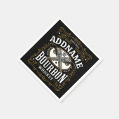 Gepersonaliseerde Bourbon  Pistolen Whiskey Label Servet (Hoek)