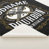 Gepersonaliseerde Bourbon  Pistolen Whiskey Label Sherpa Deken (3/4)