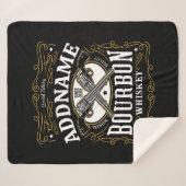 Gepersonaliseerde Bourbon  Pistolen Whiskey Label Sherpa Deken (Voorkant (horizontaal))