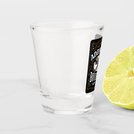 Gepersonaliseerde Bourbon  Pistolen Whiskey Label Shot Glas (Links)