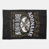 Gepersonaliseerde Bourbon  Pistolen Whiskey Label Theedoek (Horizontaal)