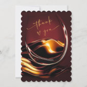 Gepersonaliseerde Bourgogne en gouden diner verjaa Kaart (Achterkant)