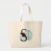 Gepersonaliseerde Bourgogne Floral S Vrijgezellenf Grote Tote Bag (Voorkant)
