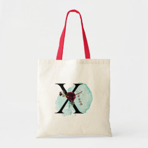 Gepersonaliseerde Bourgogne Floral X Vrijgezellenf Tote Bag