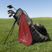 Gepersonaliseerde Bourgogne rood Golfhanddoek (Groen)