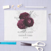 Gepersonaliseerde Bourgondische Bloemen Tissue Pap Tissuepapier (Craft)