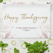 Gepersonaliseerde Bourgondische Thanksgiving Theedoek (Gevouwen)