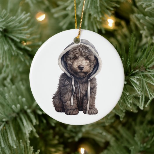 Gepersonaliseerde Bouvier des Flandres hond Keramisch Ornament (Boom)