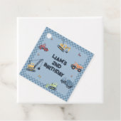 Gepersonaliseerde Bouw Truck Verjaardagsfeest Bedankjes Labels (In situ)