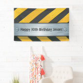 Gepersonaliseerde Bouw Verjaardagsbanner Spandoek (Insitu)
