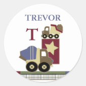 Gepersonaliseerde bouwnaam Sticker (Voorkant)