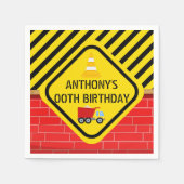 Gepersonaliseerde bouwpartij servetten (Voorkant)