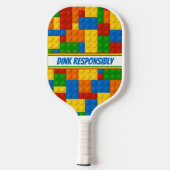 Gepersonaliseerde bouwstenen Dink verantwoord Pickleball Paddle (Achterkant)