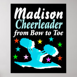 GEPERSONALISEERDE BOW AAN HET CHEERLEIDENDE POSTER