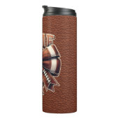 Gepersonaliseerde Bow Mama Football Seizoen Spel D Thermosbeker (Geroteerd rechts)