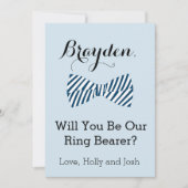 Gepersonaliseerde Bow Stropdas Ring Drager Voorste Kaart (Voorkant)