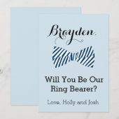 Gepersonaliseerde Bow Stropdas Ring Drager Voorste Kaart (Voorkant / Achterkant)