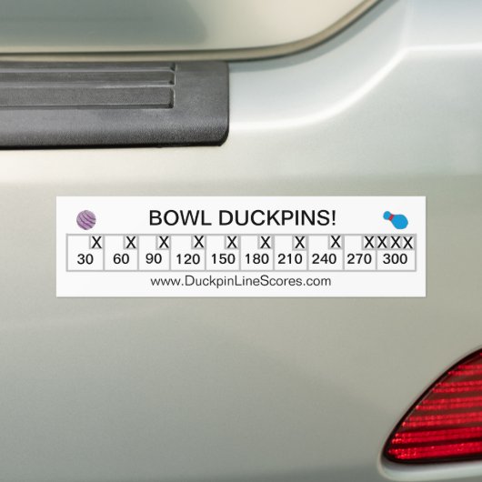 Gepersonaliseerde Bowl Duckpins Bumpersticker (Op auto)