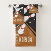 Gepersonaliseerde Bowler Strike Bowling Lanes Ball Bad Handdoek (Insitu)