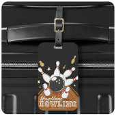 Gepersonaliseerde Bowler Strike Bowling Lanes Ball Bagagelabel