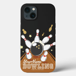 Gepersonaliseerde Bowler Strike Bowling Lanes Ball Case-Mate iPhone Case