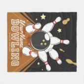 Gepersonaliseerde Bowler Strike Bowling Lanes Ball Fleece Deken (Voorkant (Horizontaal))
