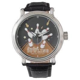 Gepersonaliseerde Bowler Strike Bowling Lanes Ball Horloge