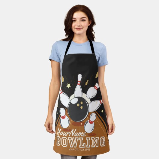 Gepersonaliseerde Bowler Strike Bowling Lanes Ball Schort (Gedragen)