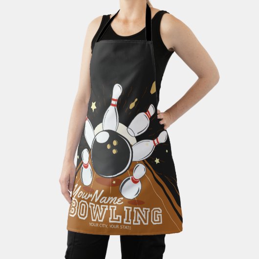 Gepersonaliseerde Bowler Strike Bowling Lanes Ball Schort (Insitu)