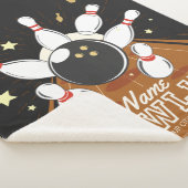 Gepersonaliseerde Bowler Strike Bowling Lanes Ball Sherpa Deken (3/4)