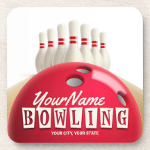 Gepersonaliseerde Bowling Ball Lanes Pins Retro Le