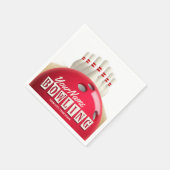 Gepersonaliseerde Bowling Ball Lanes Pins Retro Le Servet (Hoek)