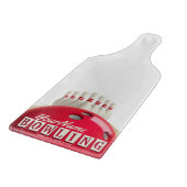 Gepersonaliseerde Bowling Ball Lanes Pins Retro Le Snijplank (Hoek)