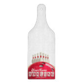 Gepersonaliseerde Bowling Ball Lanes Pins Retro Le Snijplank (Voorkant)