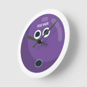 Gepersonaliseerde Bowling Ball Ronde Klok (Hoek)